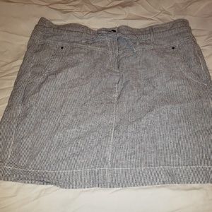 Blue and White Striped Skirt-Dalia Collection